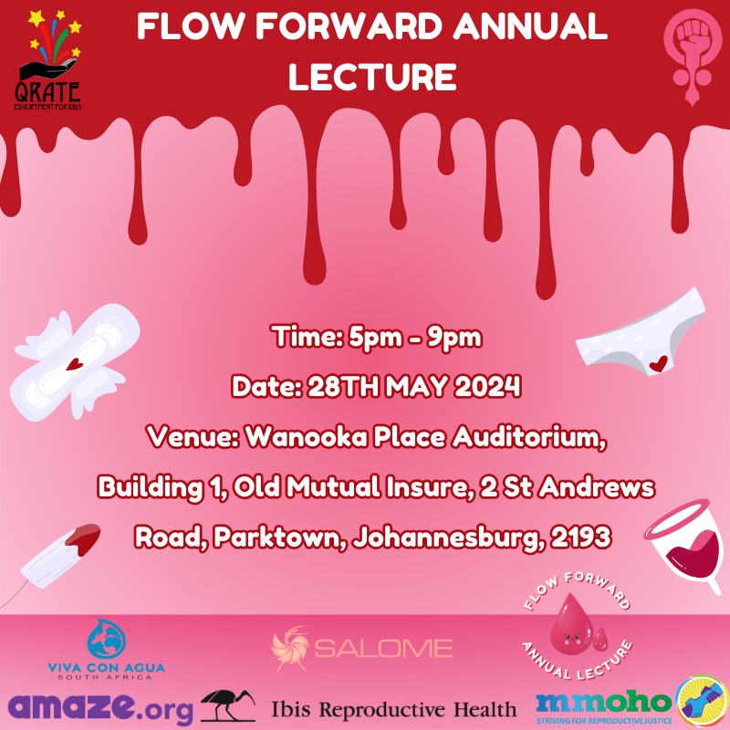add_your_voice's tweet photo. 🌟 EVENT ANNOUNCEMENT! 🌟
Join us to celebrate a decade of Menstrual Hygiene Day! 🩸 The Flow Forward Annual Lecture, hosted by @Qrate_SA & the Menstrual Project, aims to champion menstrual health awareness and drive positive change.
#FlowForward #AddYourVoice https://t.co/S2EqD4F5b8