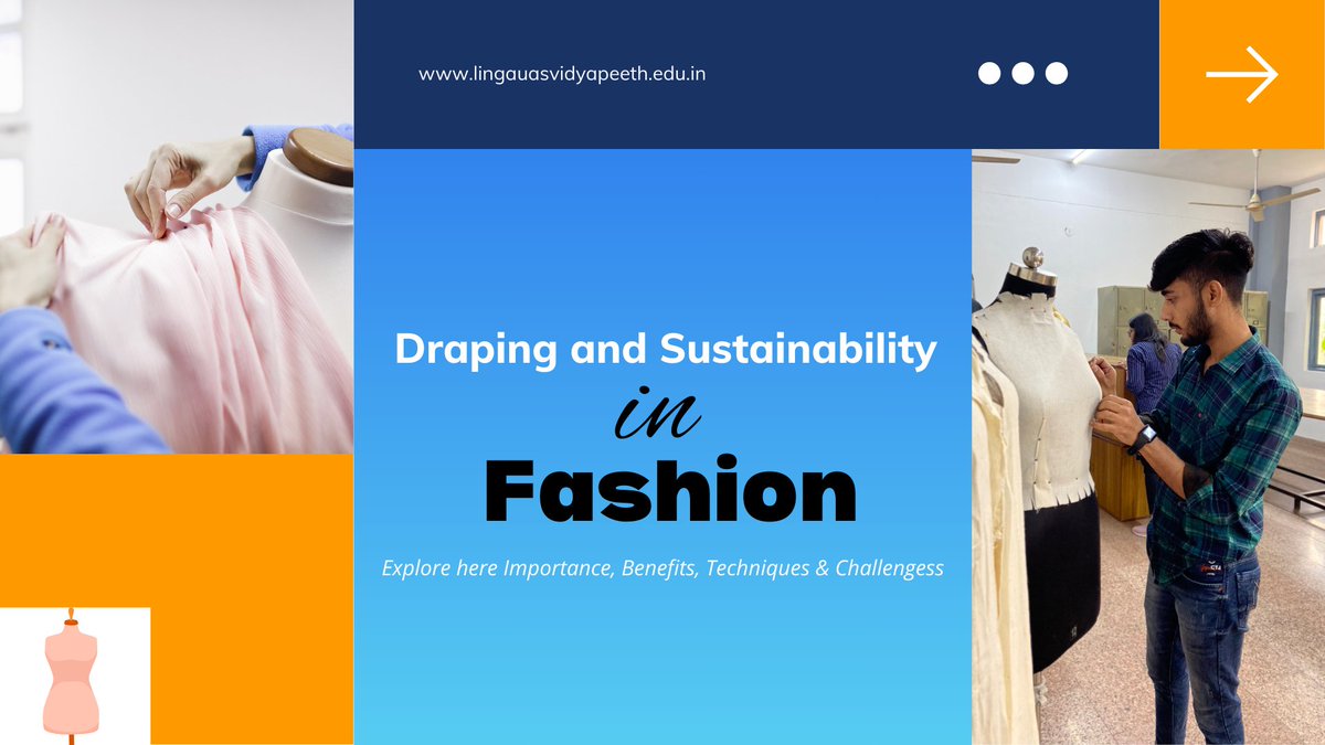Discover the future of fashion at the intersection of draping and sustainability! 🌿👗 Explore to learn how innovative techniques are creating eco-friendly styles. t.ly/H_zys
.
.
#SustainableFashion #Draping  #fashiondesign #lingayasvidyapeeth #education #learning