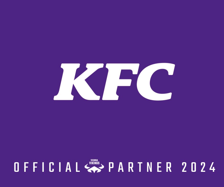 #PurpleReign 🤝 #KFC

We have #fingerlickinggood news: kfc.co.at remains our official partner in the 2024 @ELF_Official season. 💜🍗

#ViennaVikings #EatUp #ELF2024