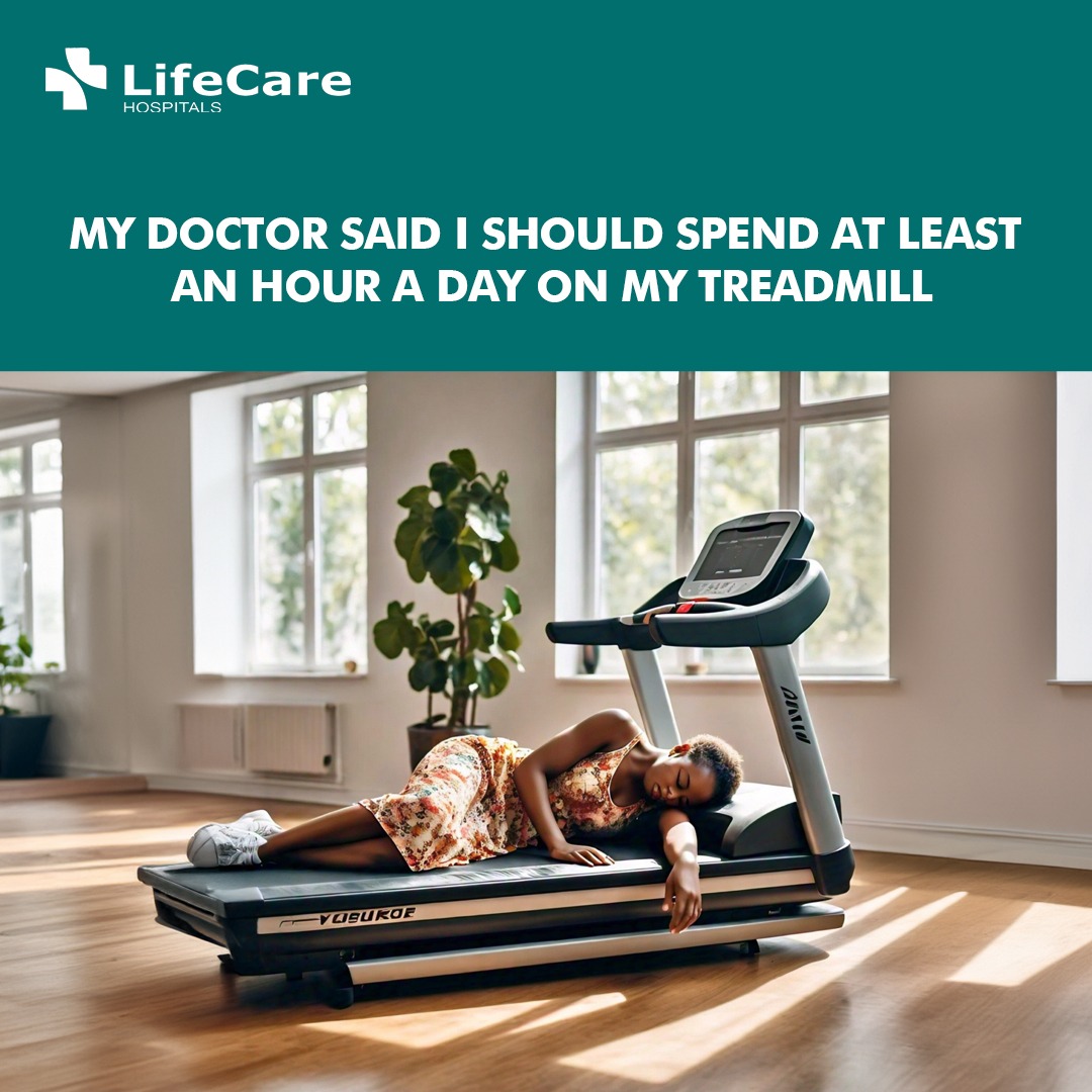 Next time we will be specific with the instructions.😐😐
.
.
#LifeCareLaughs #treadmill #medicalmemes #hospitalmemes #HealthMemes #LifeCareHospitals #Kenya