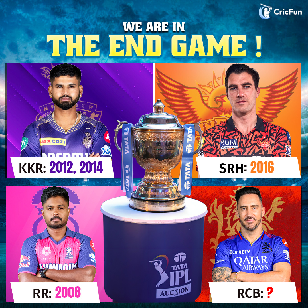 Can #RCB❤️ pull off a miracle this time and win their maiden #IPL title or does destiny have some other plans?🤔 #KKRvsSRH #RCBvsRR #IPL2024 #ViratKohli #Cricket #Playoffs
