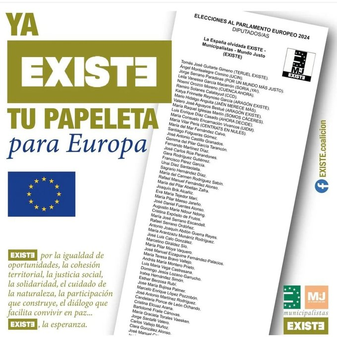 SoriaYa's tweet photo. ‼️ En las elecciones del 9 de junio da igual que no estés empadronado en la provincia de #Soria, podrás apoyar a #SoriaYA desde Madrid, Zaragoza, Barcelona,... desde cualquier lugar, eligiendo la papeleta de La España Olvidada EXISTE.

🇪🇺El #9J, Soria ¡YA! 🟰 Coalición EXISTE