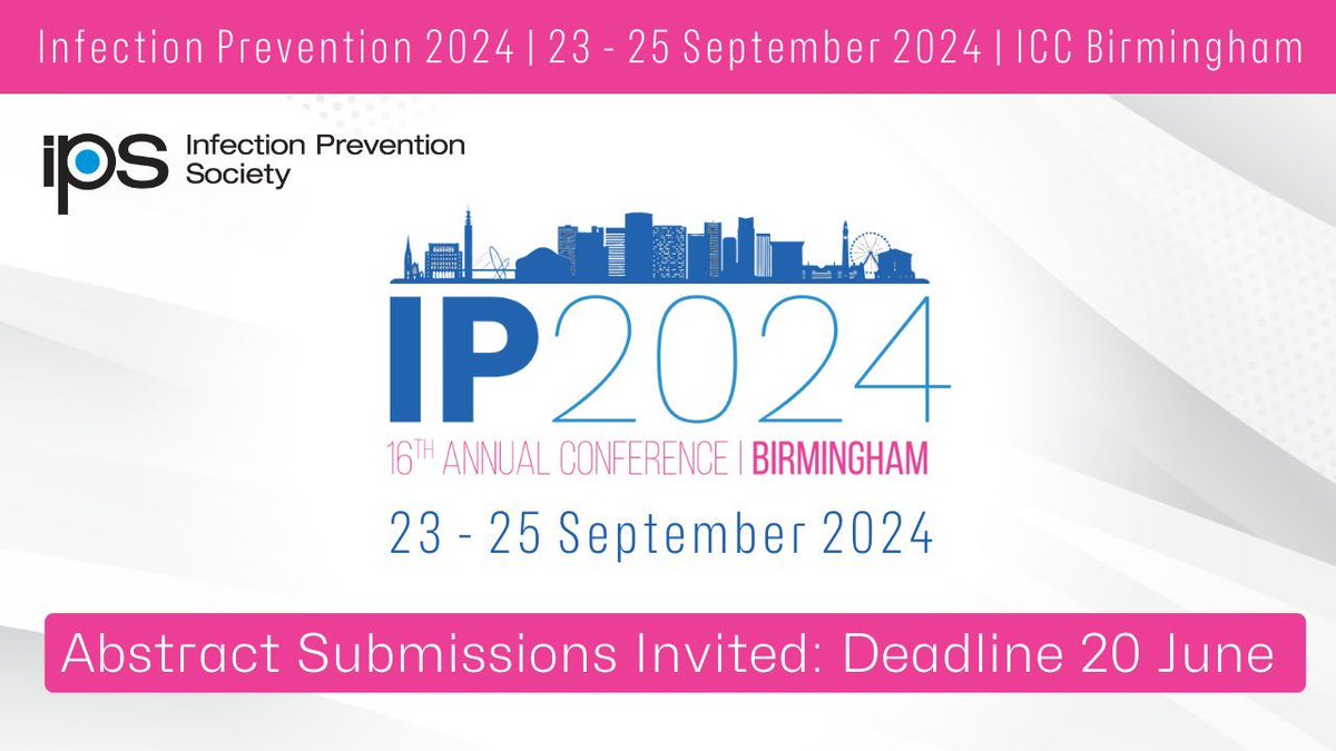 Reminder! 1 month until the #IP2024Conf Abstract submission deadline: For information, advice and to submit 👉 buff.ly/4c7bpYe ⏰The deadline for submissions is 20 June (Midnight) #IPC #IPSEvents