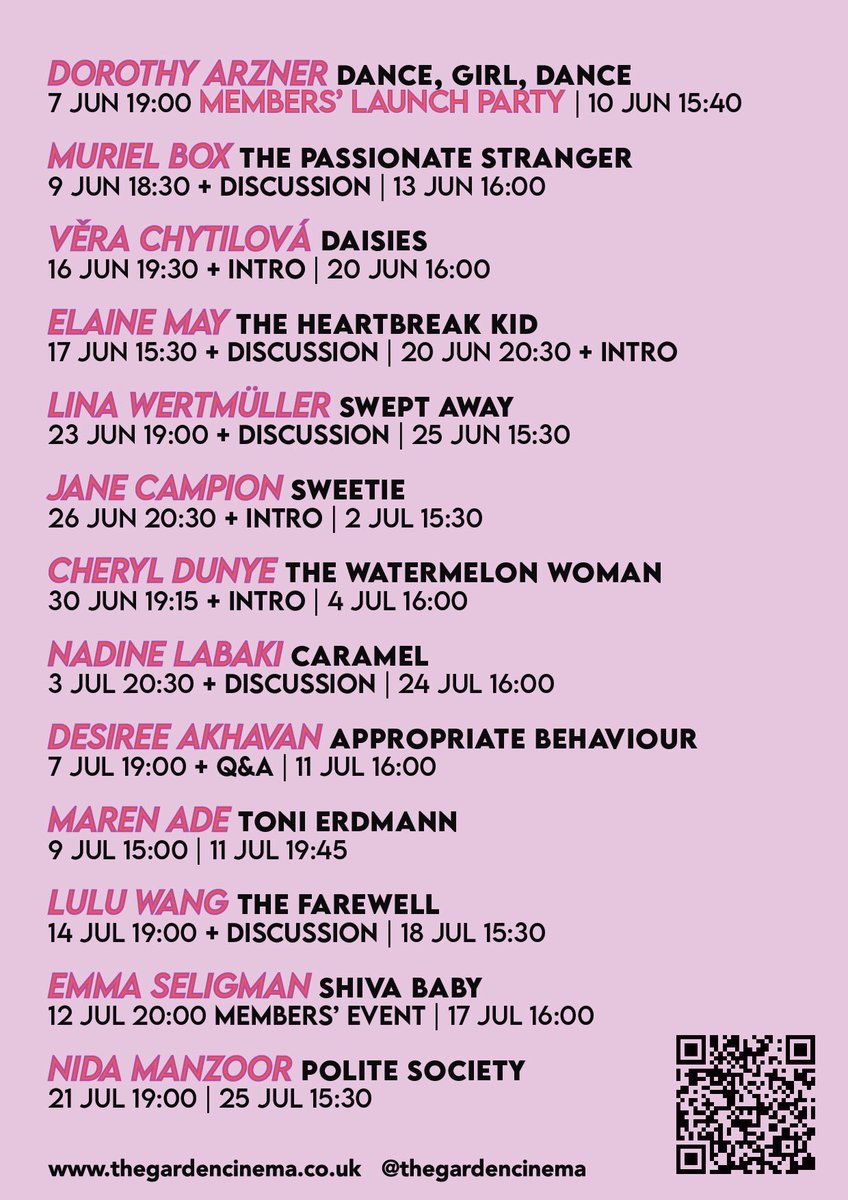 <a href="/TheGardenCinema/">The Garden Cinema</a> kicks off summer with "Women Aren't Funny", a season featuring 13 comedy films directed by and written by women! 

Explore how these daring comedies redefine the genre through various intros, events, and partnerships: 

🎟️: thegardencinema.co.uk/season/women-a…