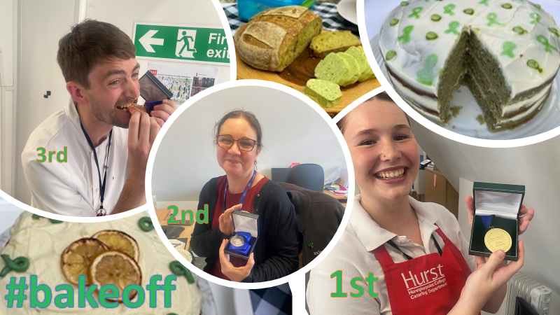 HurstCFood's tweet photo. Winners of the Sodexo team @Hurst_College Bake Off!
🟢👏👏🎉 Well Done Team!! https://t.co/jxhpqSLdT8