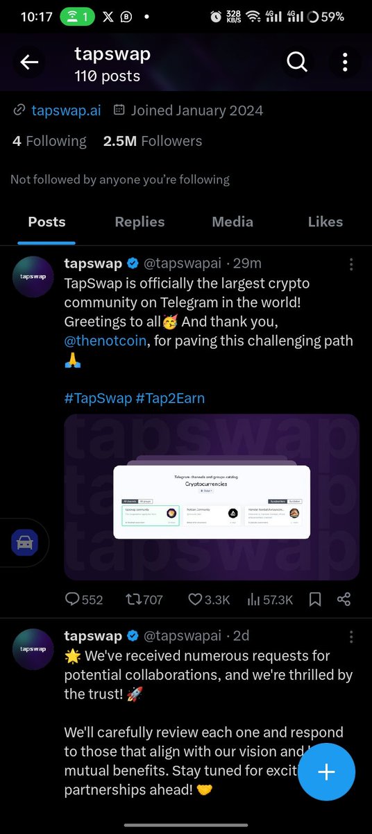 ChidexComedian5's tweet photo. #tapswap 
We are getting larger https://t.co/wdM5xVagXS