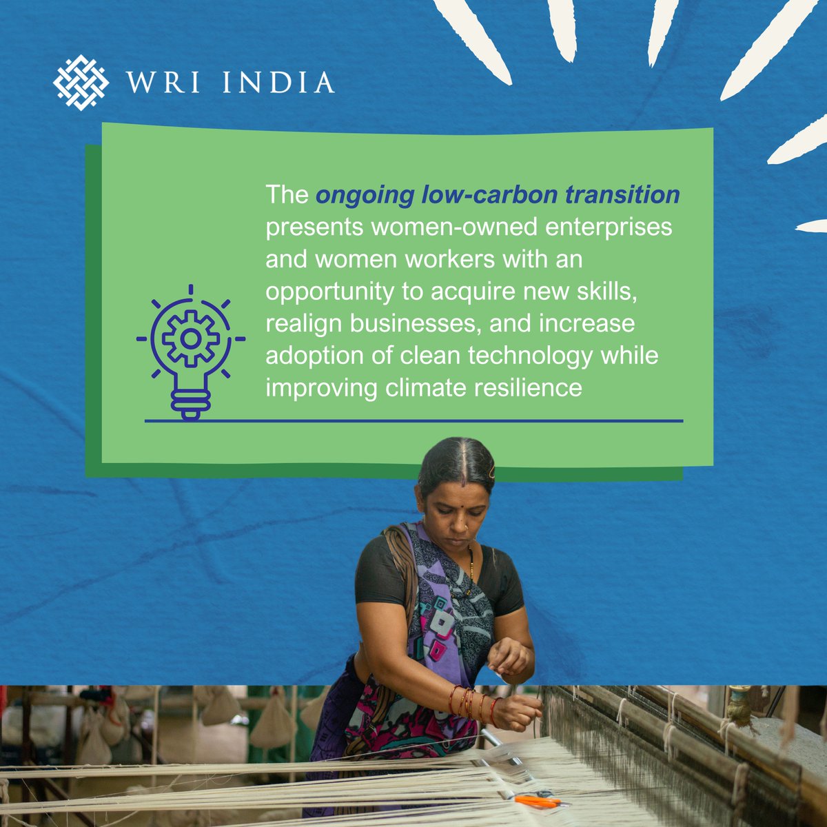 Over 95% of women-led Indian #MSMEs are informal, restricting their access to knowledge, finance, and professional networks.

Our latest Conference Proceeding gives insights on strategies to support women workers and #MSMEs for a low-carbon transition.
👉wri-india.org/publication/bu…