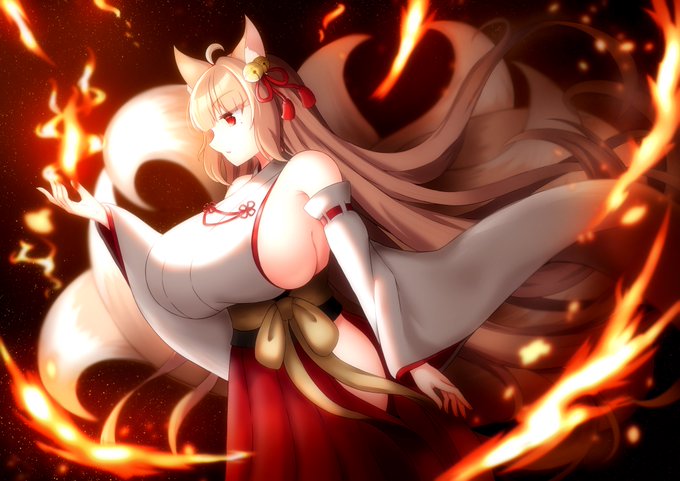 #作画カロリーの高い作品を上げようぜ髪とか尻尾とか 