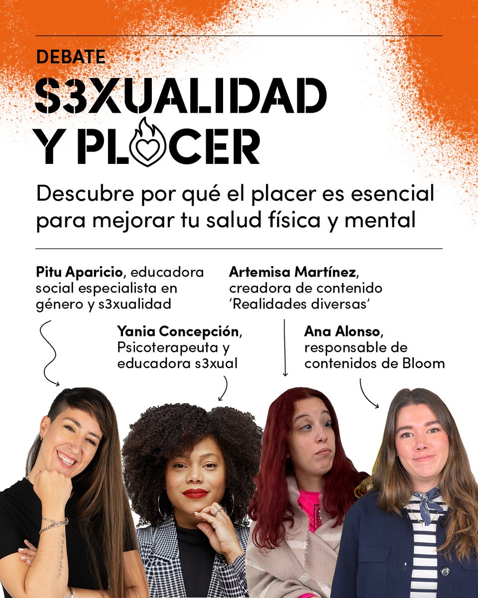 CarlosBusta_MSF's tweet photo. ¿Y el #placersexual? ¿Creías que nos olvidamos de algo tan esencial y a la vez tan oculto y reprimido? Para hablar de su relación con la salud física y la #saludmental desde la diversidad, conversamos con Artemisa de @Realidadesdiv, @pituaparicio y @YaniaConcep.
¡Vais a gozar❤️‍🔥! https://t.co/8yy6Fh89J9