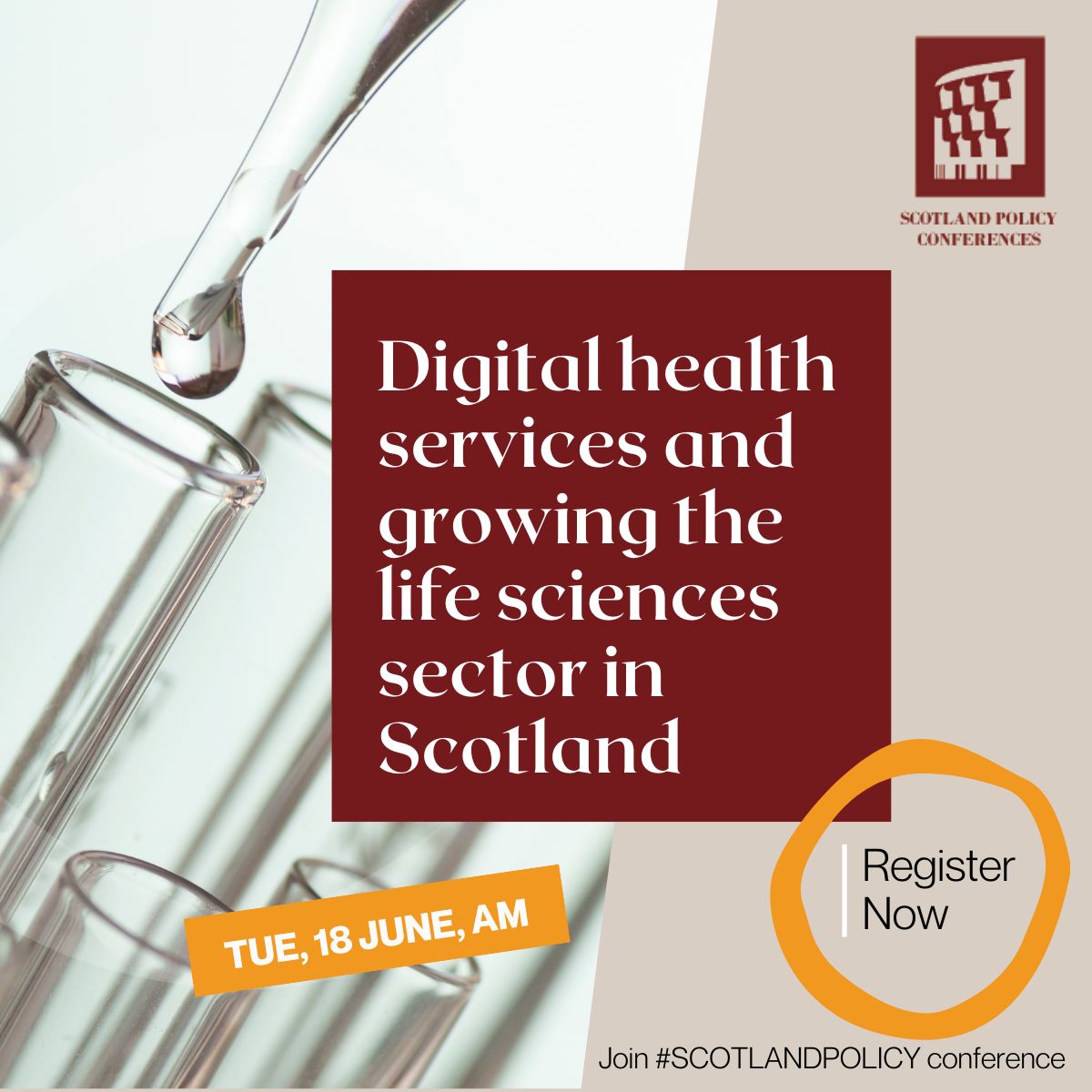 📢Join @wfpevents on June 18th for an online conference on Digital Health Services and Growing the Life Sciences Sector in Scotland! Hear from CEO Professor @CrooksGeorge on Scotland's current digital health and care landscape. Register here: scotlandpolicyconferences.co.uk/conference/SPC…