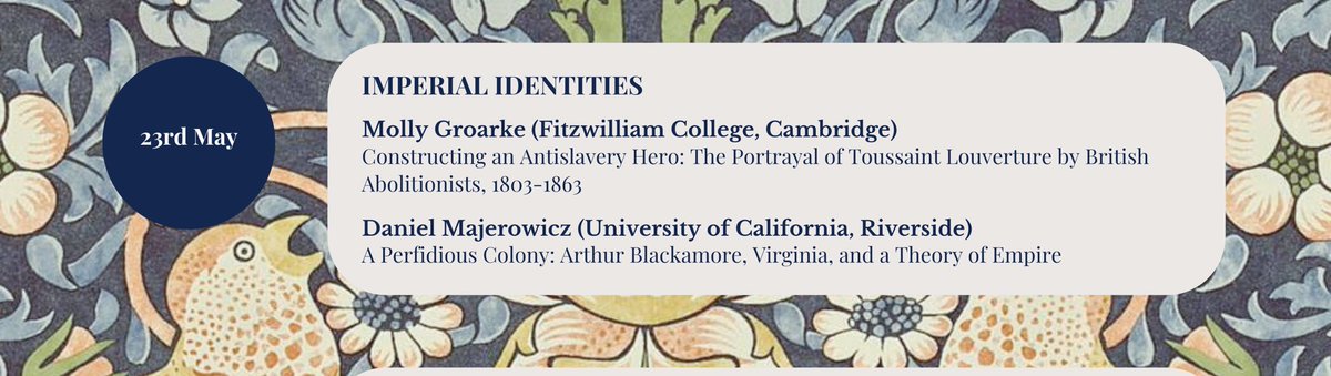 Cambridge Modern British History Workshop (@modern_british) on Twitter photo We are looking forward to another meeting of the workshop this Thursday. <a href="/Molly_Groarke/">Molly Groarke</a> and <a href="/dmajer347/">Danny Majerowicz</a> will be speaking.
5pm, Arthur Quiller-Couch Room in the St John’s Old Divinity School. We are looking forward to another meeting of the workshop this Thursday. <a href="/Molly_Groarke/">Molly Groarke</a> and <a href="/dmajer347/">Danny Majerowicz</a> will be speaking.
5pm, Arthur Quiller-Couch Room in the St John’s Old Divinity School.