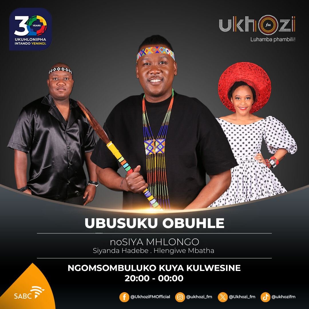 Ubusuku Obuhle no-@SiyaMhlongoSA kusukela ngo-20:00-00:00 ukhozifm.co.za #UbusukuObuhle #UkhoziFM #30YearsOfDemocracy #AfrikaYami