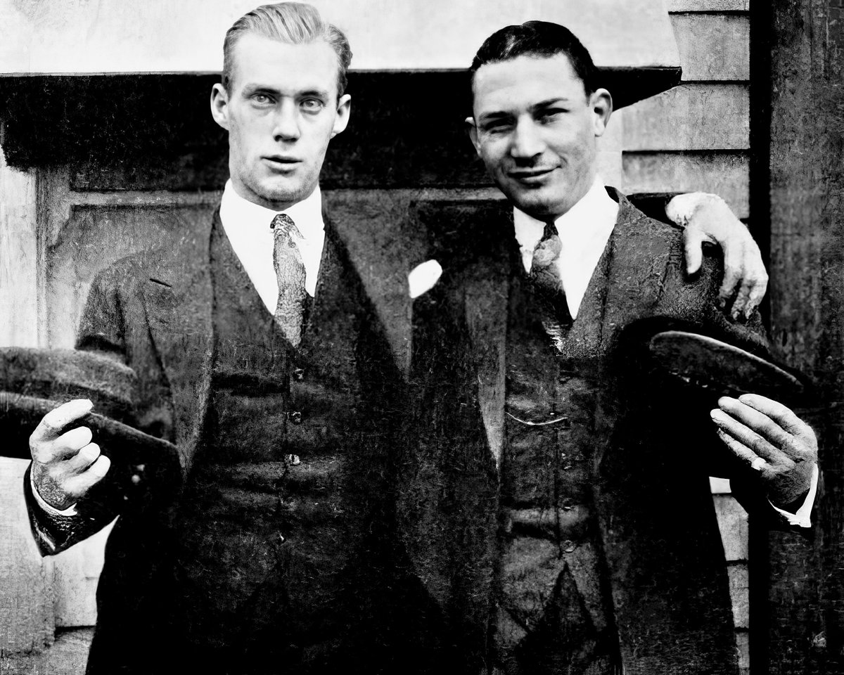 Al St. John and Benny Leonard -  April 1920

#alstjohn #damfino #oldhollywood #silentfilms