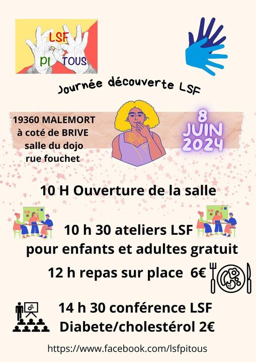 #Malemort : samedi 8 juin 👐 journée découverte #LSF Langue des Signes Française #languedessignes