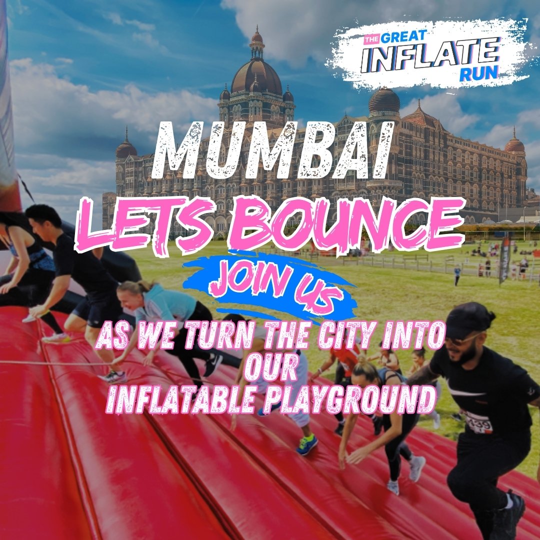 greatinflaterun's tweet image. 🎈 Mumbai, get ready to bounce! 🌆🎉 Join us for an inflatable adventure and turn the city into a playground! 🚀 #TheGreatInflateRun #raceabove #InflateTheFun #BounceMumbai #MumbaiMadness #GetYourPartyOn #MumbaiMania