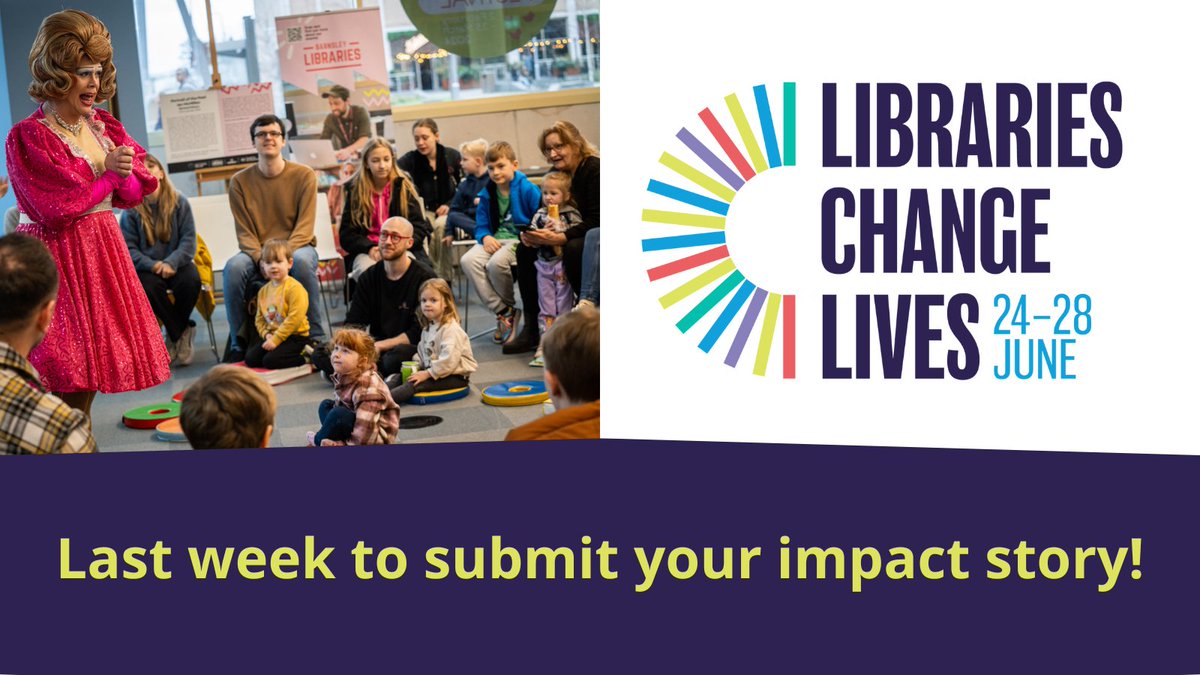 Time is ticking! Last few days to submit your story of impact for #LibrariesChangeLives. Help us put libraries in the spotlight and tell MPs how libraries impact communities across the UK every day. Add your story to our map today. Deadline Fri 24 May. cilip.org.uk/page/LCLW-case…