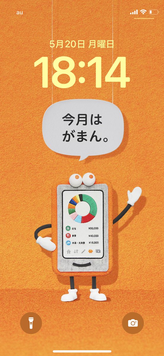 電子決済するたびに待受画像が見えてドキッとするので、浪費防止に効果ありです💸