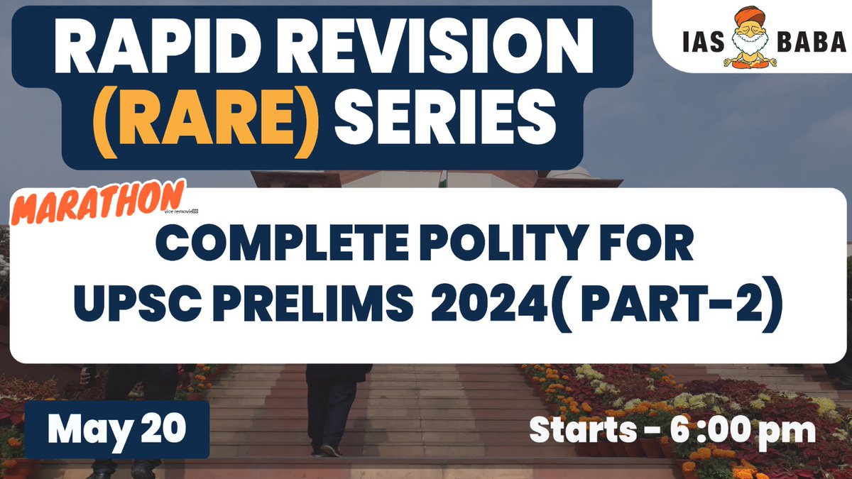 iasbaba123's tweet photo. PART 2] COMPLETE POLITY  REVISION FOR UPSC PRELIMS 2024 | MARATHON | #iasbaba
Click Here https://t.co/Ra0A9izNiU https://t.co/v9JeiwySFJ