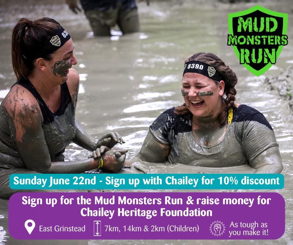 Just over one month to go until the Mud Monsters Run! 🥈Making a splash in East Grinstead on June 22nd! 💦 To read more & register your interest for 10% off: chf.org.uk/mud-monsters-2… #ChaileyHeritageFoundation #MudMonsters #LetsGetMuddy #Fun