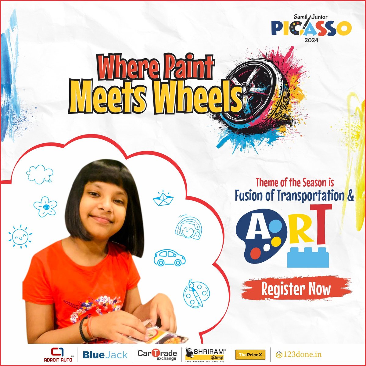 BlueJackAuto's tweet photo. Where Paint Meets Wheels!

Unleash your creativity in this year's SAMIL Junior Picasso Painting Competition. 
The theme is "The Fusion of Transportation and ART."

Register now and stand a chance to win exciting rewards and goodies!

Register Now: https://t.co/WyOGFSTG6G

#color https://t.co/Uq2wRuW3N4