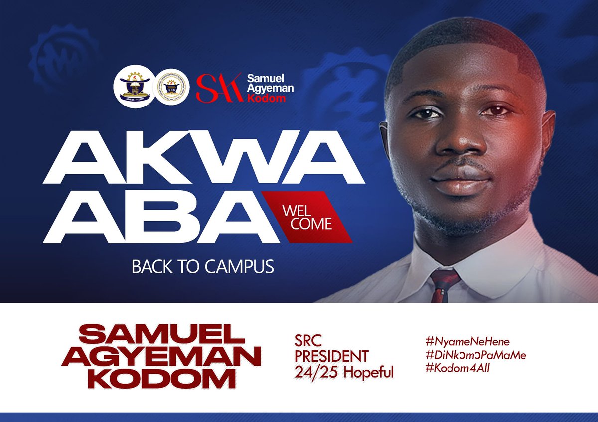 s_kodom's tweet photo. Welcome to the new semester!Let's make the most of this opportunity to learn, grow, and achieve great things together. Here's to a successful and enriching second semester!#NyameNeHene https://t.co/kz2FFZYc1W