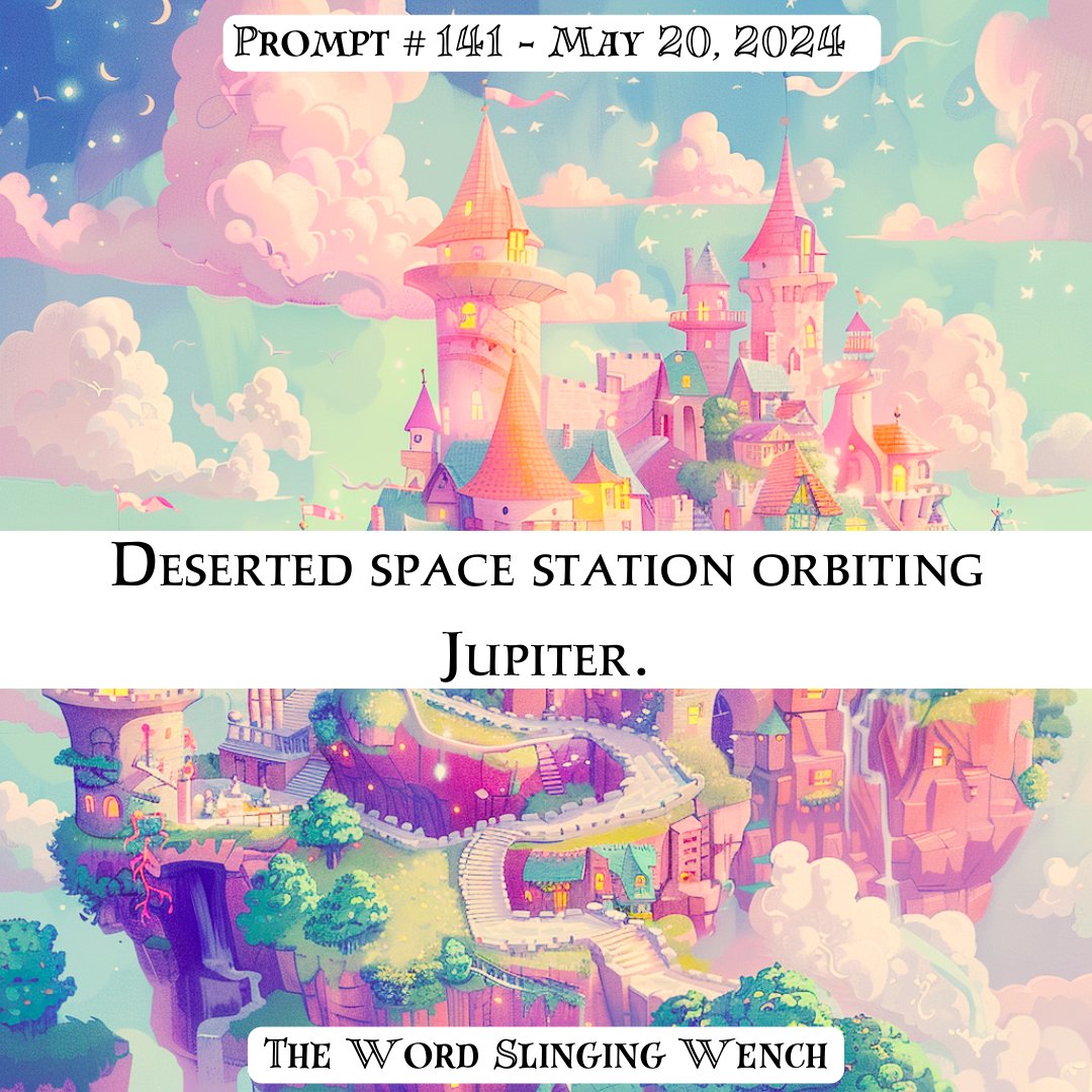 Writing Prompt #141 for 2024

Deserted space station orbiting Jupiter.

Write every day!

amazon.com/stores/author/……

#thewordslingingwench #writingprompts #writeeveryday #homeschool #booktwitter #amwriting
