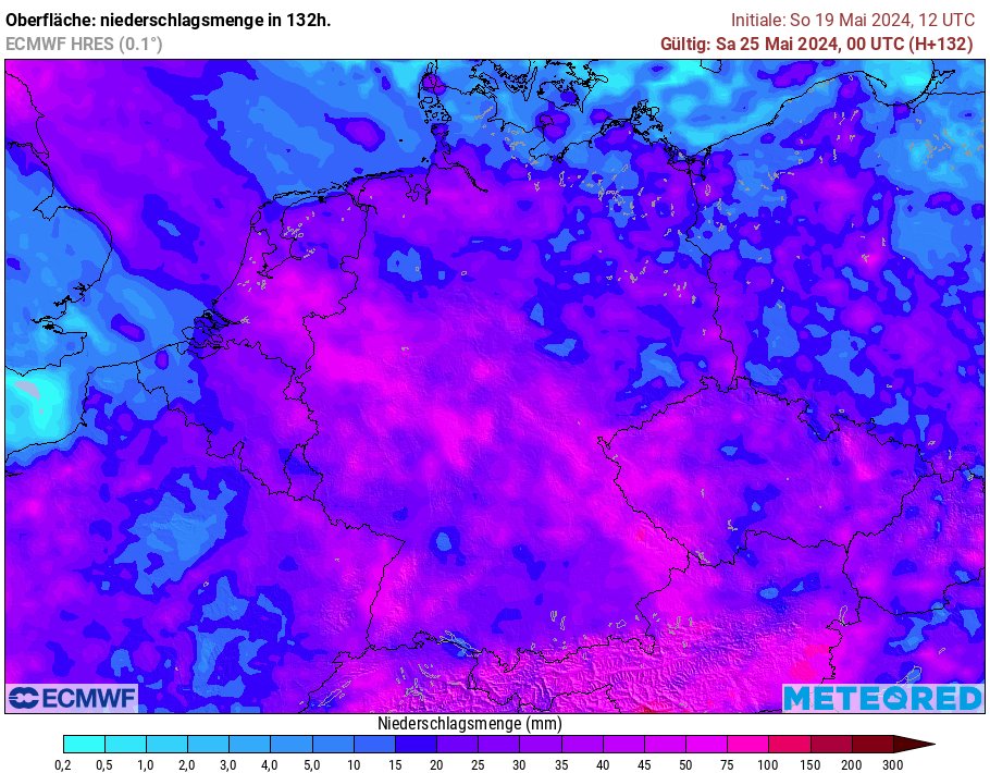 Eine weitere nasse #Woche 🌧️ steht Teilen von #Deutschland bevor! Lokal ist Hochwasser wieder ein Thema!😱  🗺️ Mehr Wetterkarten unter: daswetter.com/wetterkarten/