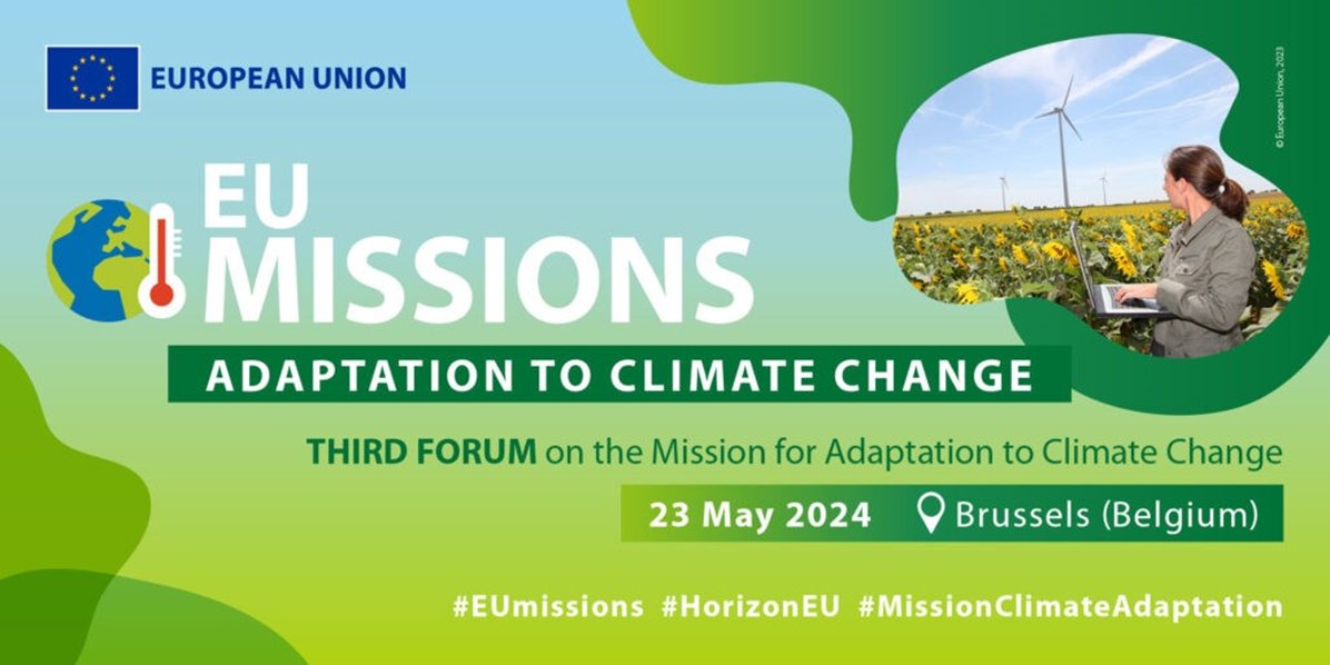 It's #MissionForum24 Week! The Third Forum will take place on Thursday 23 May and will be an opportunity to take stock of the successes and challenges of the #MissionClimateAdaptation. 👉 The event will be fully web-streamed here: ow.ly/Zi3k50RMTvR