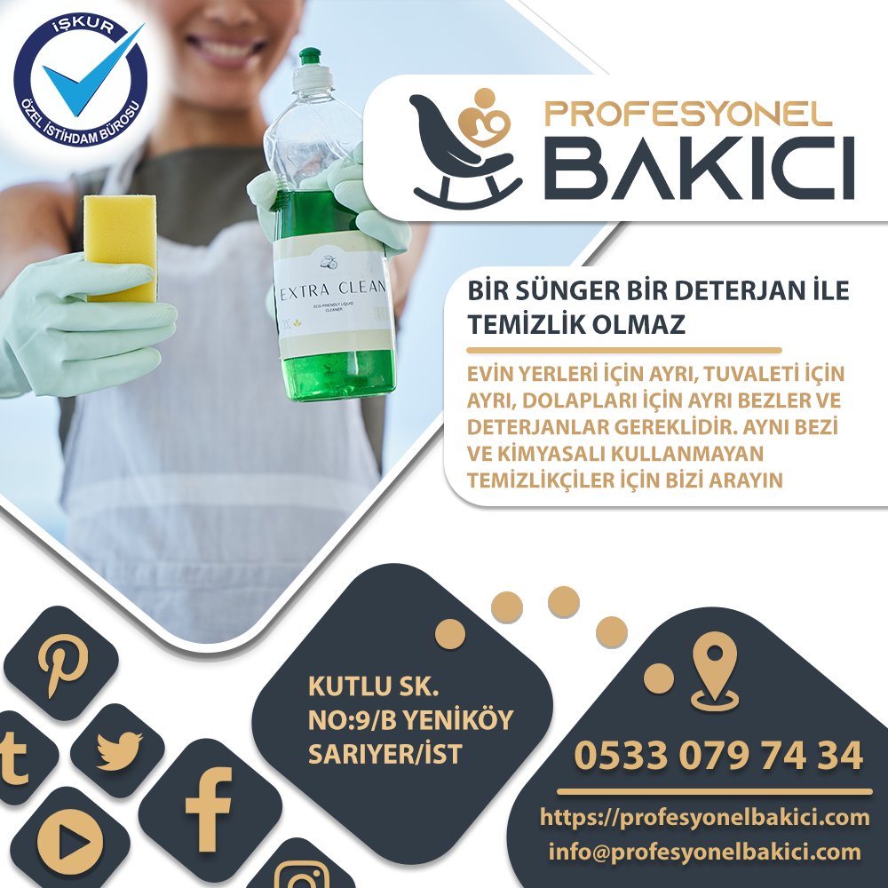 Profesyonel Bakıcı +905330797434
Bir sünger bir deterjan ile temizlik olmaz

profesyonelbakici.com/eve-yardimci-b…

#temizlikçi #arapcabilen #yardimci #hizmetçi #evyardimcisi #yatiliyardimci #yabanciyardimci #temizlik #temizlikcibul #temizlikçikadın #gunduzlutemizlikci #yatilitemizlikci