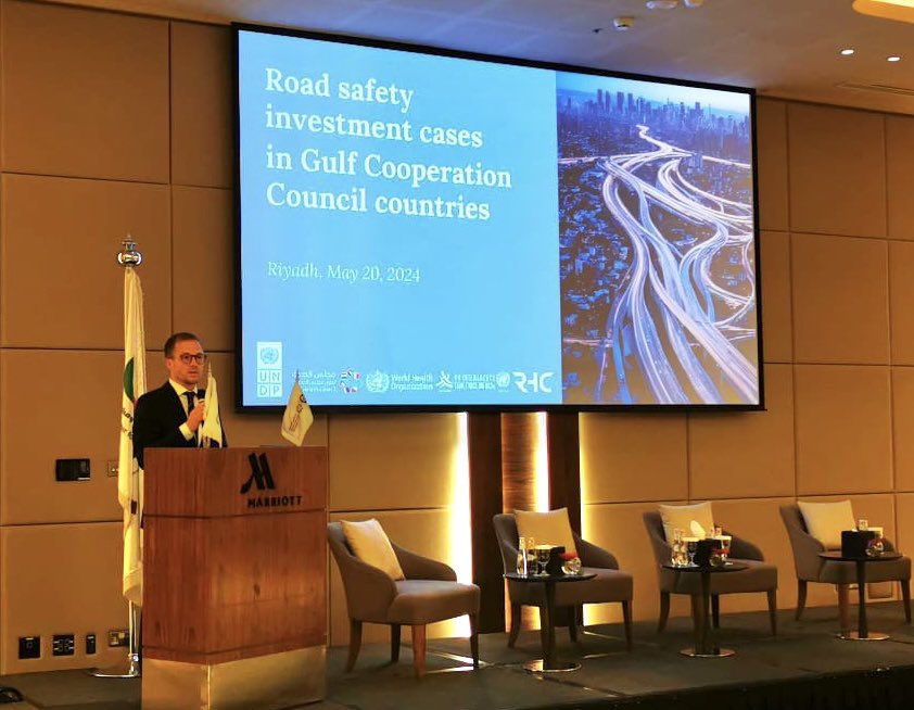 KulikovUNIATF's tweet photo. 📢 Happening now: Road Traffic Accidents workshop by @GulfCDC and @GHC_GCC in Riyadh.

We just shared a preliminary results of 🚑🩼🚶🏽‍♀️🏥  #RoadSafety investment cases for Saudi Arabia, UAE, Qatar, Kuwait, Bahrain and Oman being developed by @un_ncd @WHO @UNDP @WHOEMRO @UN_RSF https://t.co/Vmt2XbSIAk
