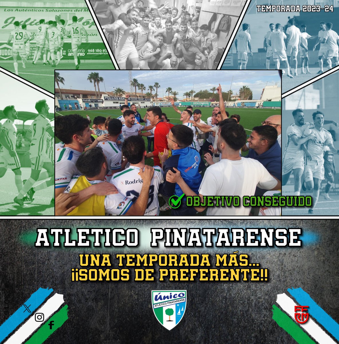 PinatarenseAtl's tweet photo. 💚🤍💙 ¡UN AÑO MÁS, SOMOS DE PREFERENTE!

Dentro de ese vestuario, una FAMILIA que nunca se ha rendido por duro que fuese el camino… y al final, la recompensa al trabajo siempre llega.

Esto es para todos los que formamos la gran familia del At. Pinatarense💚🤍💙

#JuntosSumamos https://t.co/PDpZnqBhKQ