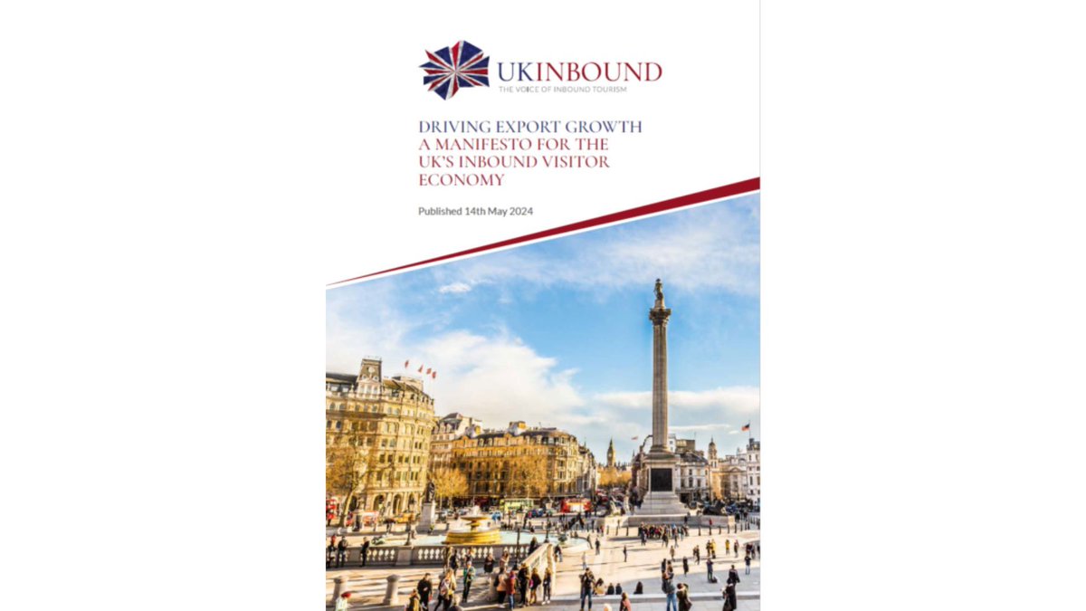 UKinbound has launched its manifesto for the UK’s inbound visitor economy: an industry worth £34 billion to the UK economy in export value with a potential to grow 20% by 2027. 
buff.ly/4bxR2Cm