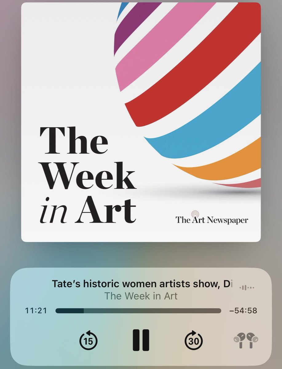 A quiet, blissful morning @tate Britain viewing a terrific exhibition on women artists with @benlukeart and @tabithabarber in my ears c/o @TheArtNewspaper 🎧 🖼️