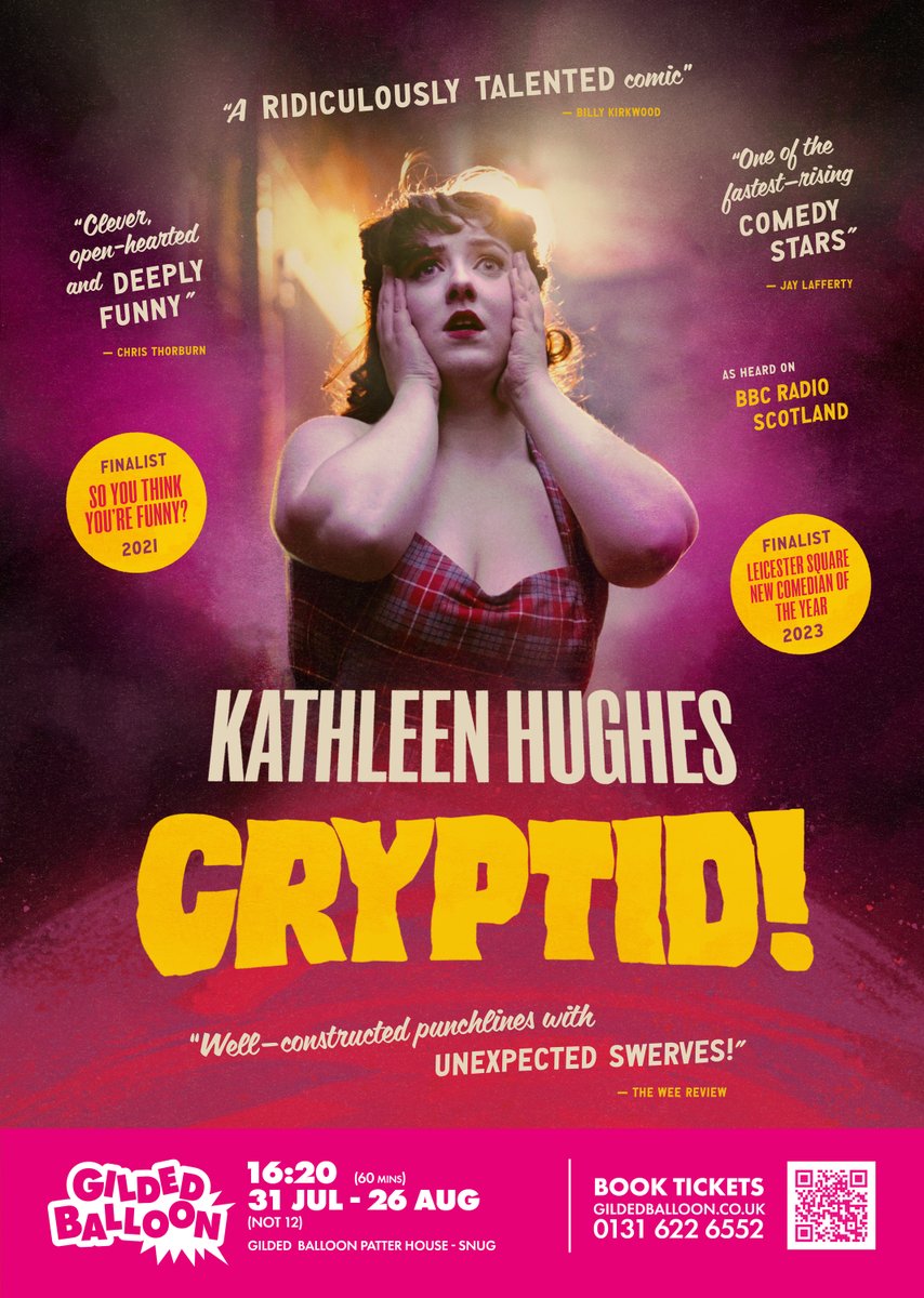 👽 ED FRINGE POSTER DROP 👽

Very excited about my gorgeous silly poster for Cryptid! 

I'll be at Snug in @Gildedballoon Patter House July 31st - August 26th having a right good LAUGH about identity crises ✨

🎨 Alex Harwood
📸 Duncan Lorthioir 

🎟️ bit.ly/4asi6li