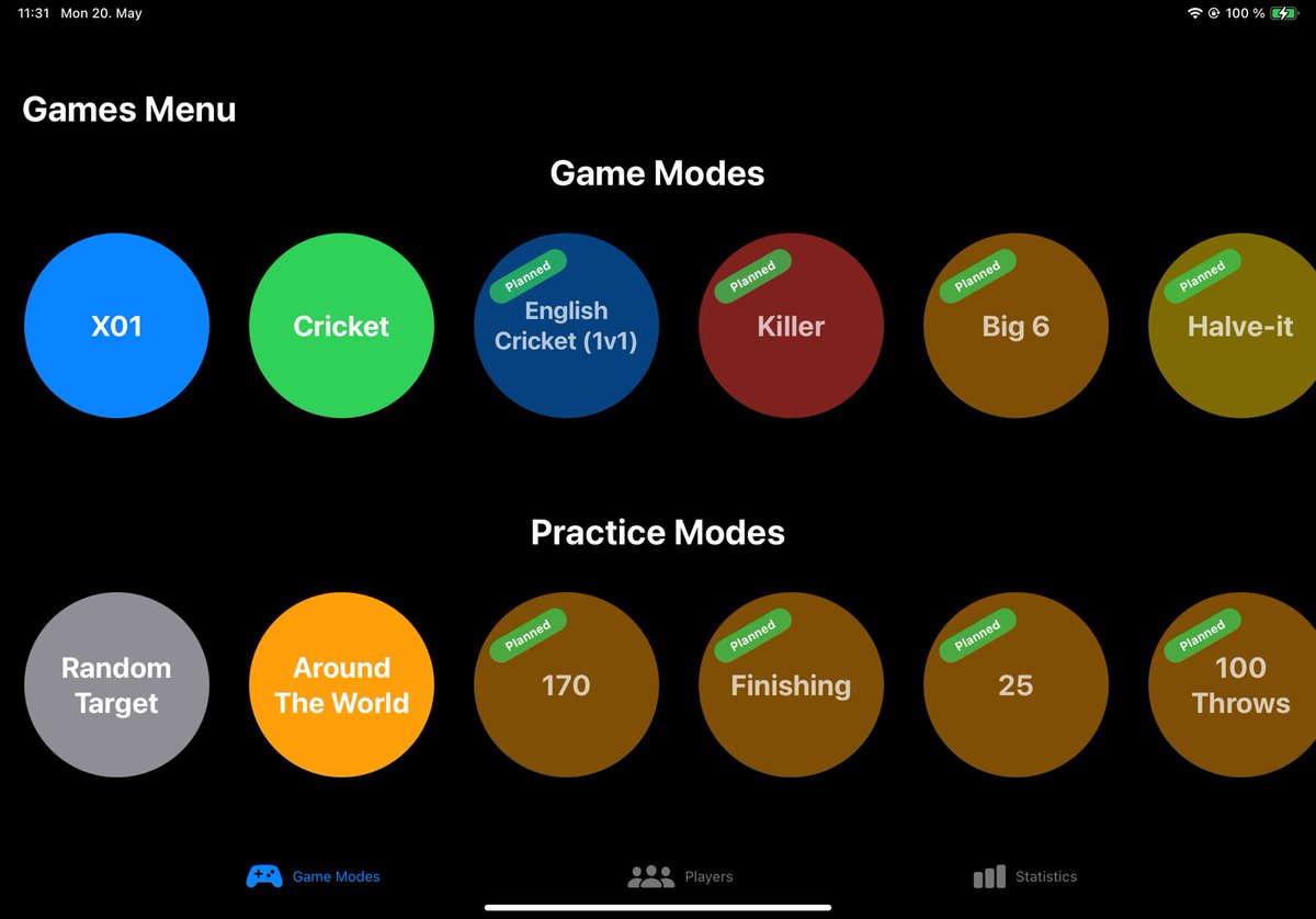 mberndt92's tweet photo. How it started vs How it’s going 
Game Modes &amp; Practice as a simple lists in separate tabs to get something functional.
Now I have all in a single tab with some updated UI. 
Note: A proper design system is still in To-do. 

#buildinginpublic #buildinpublic #darts https://t.co/nc5oHKJrwl