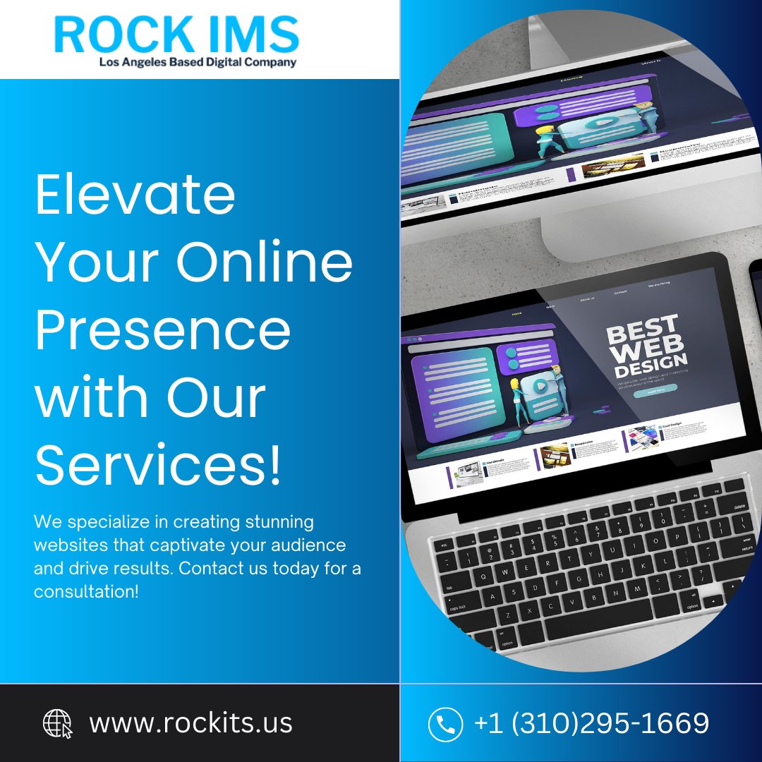 We specialize in creating stunning websites that captivate your audience and drive results. Contact us today for a consultation! +1 (310) 295-1669 or visit: rockits.us

#rockits #rockims #websitedesign #websitedesigner #websitedeveloper #websitedevelopment