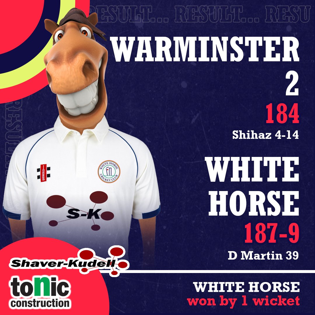 💪🐴

Another W on Saturday.

Scorecard for this thriller ⬇️
tinyurl.com/WHCC-Warminste…

#HorsePower