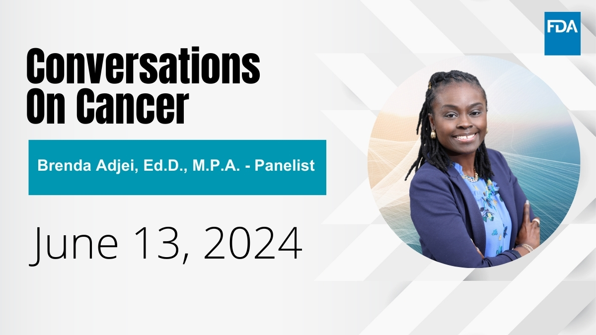 Brenda Adjei, Ed.D., will serve as a panelist for the June 13 #ConversationsOnCancer and is the Associate Director for Healthcare Delivery and Equity Research in the Office of the Clinical Director @NCIResearchCtr. #BlackFamCan surveymonkey.com/r/SKJGDZD