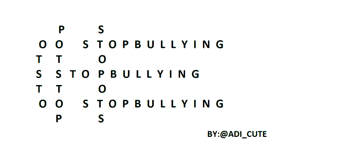 Hi, Everyone.👋😀
This is a artwork that I created, for support of "Stop Bullying".🎨

Unite together and become stronger, to stop bullying.👍😎🤝💪🛡

God bless.🙏

<a href="/Adi_Cute13/">Adi Cute13</a> 👨‍🎨🎨🖼

#FOLLO #follo4folloback #SupportEachOther #StopBullying #likesforlike #artworks #creation