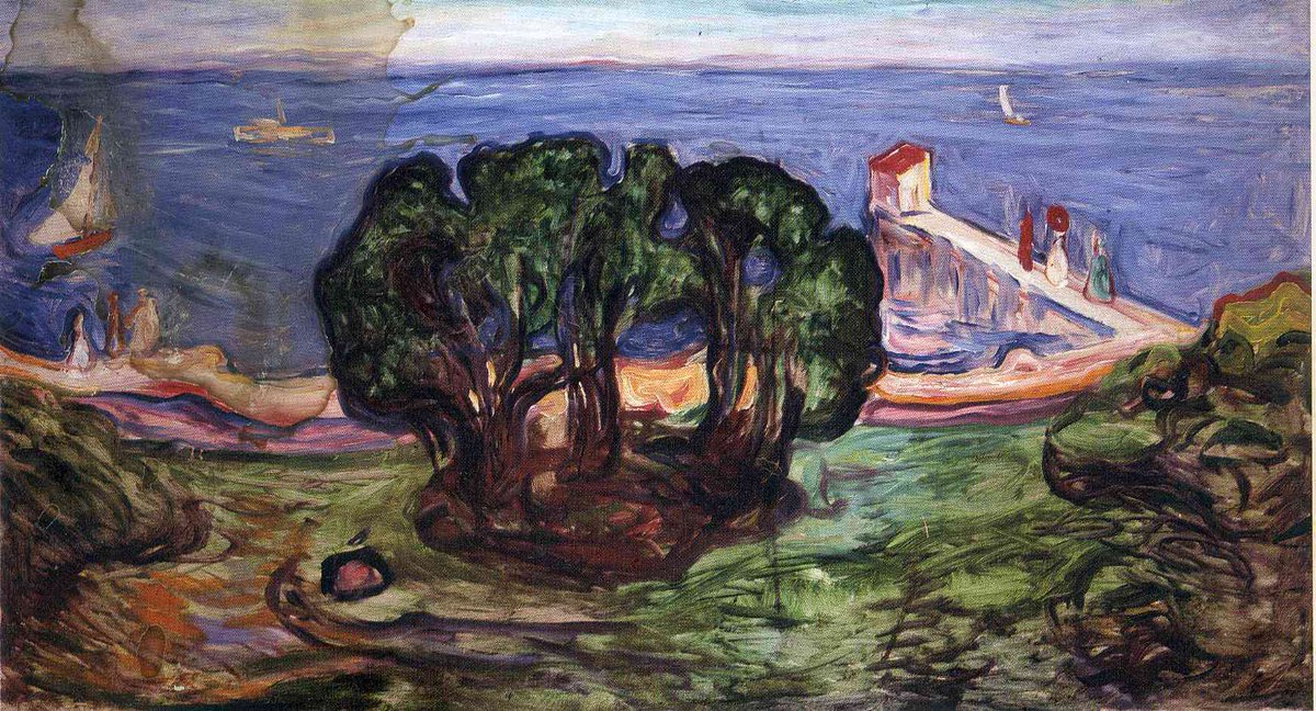 Trees on the Shore, 1904 linktr.ee/munch_artbot