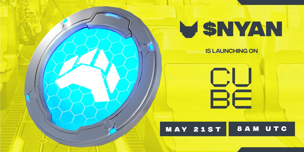 NYAN token will be launching on <a href="/cubexch/">CUBE</a> tomorrow!

May 21st 8AM UTC⏰

Backed by <a href="/solana/">Solana</a> and making waves😼
Are  you ready?

This is the last post.