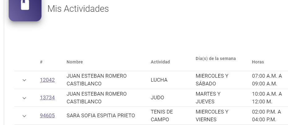 feles89's tweet photo. @IDRD buen día, consulta, ¿las activivades a las que uno inscribe los niños están activas? ej: mi hija la inscribimos en tenis, sede Fontanar, y aunque aparece aprobada, no he recibido correo para el inicio de clases. ¿que ocurre en ese caso? ¿que se puede hacer? https://t.co/SD6h8cjaLL