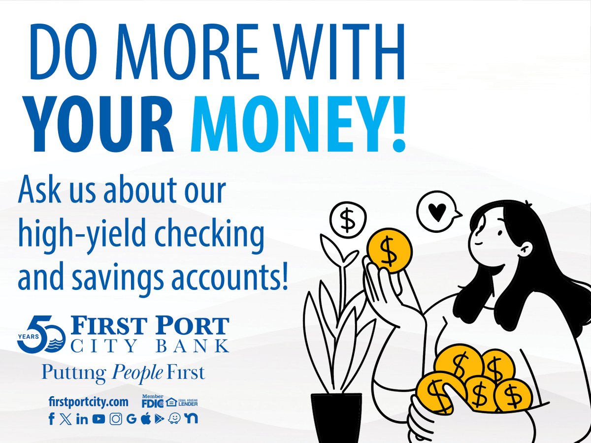 Looking to make the most out of your money? With a variety of options to choose from, you can find the perfect account to help your savings grow. Stop by and ask us about our accounts today! #financialgoals #savemoney #PuttingPeopleFirst #CommunityBankDifference