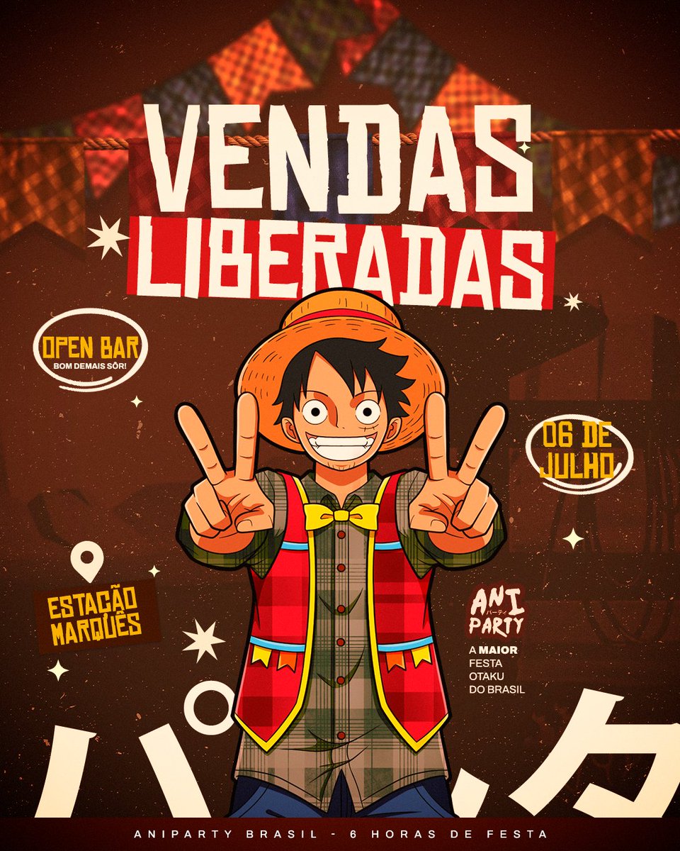 anipartybr's tweet photo. 🎫 As vendas para a AniParty Arraial Otaku estão oficial LIBERADAS!

Você não vai querer ficar de fora do maior arraial otaku do Brasil né?!

Clica agora no link da bio e garanta já o seu ingresso via Ingressar ou via PIX (sem taxas).

Vem pra Ani sô! https://t.co/Mcb0pWQKNI