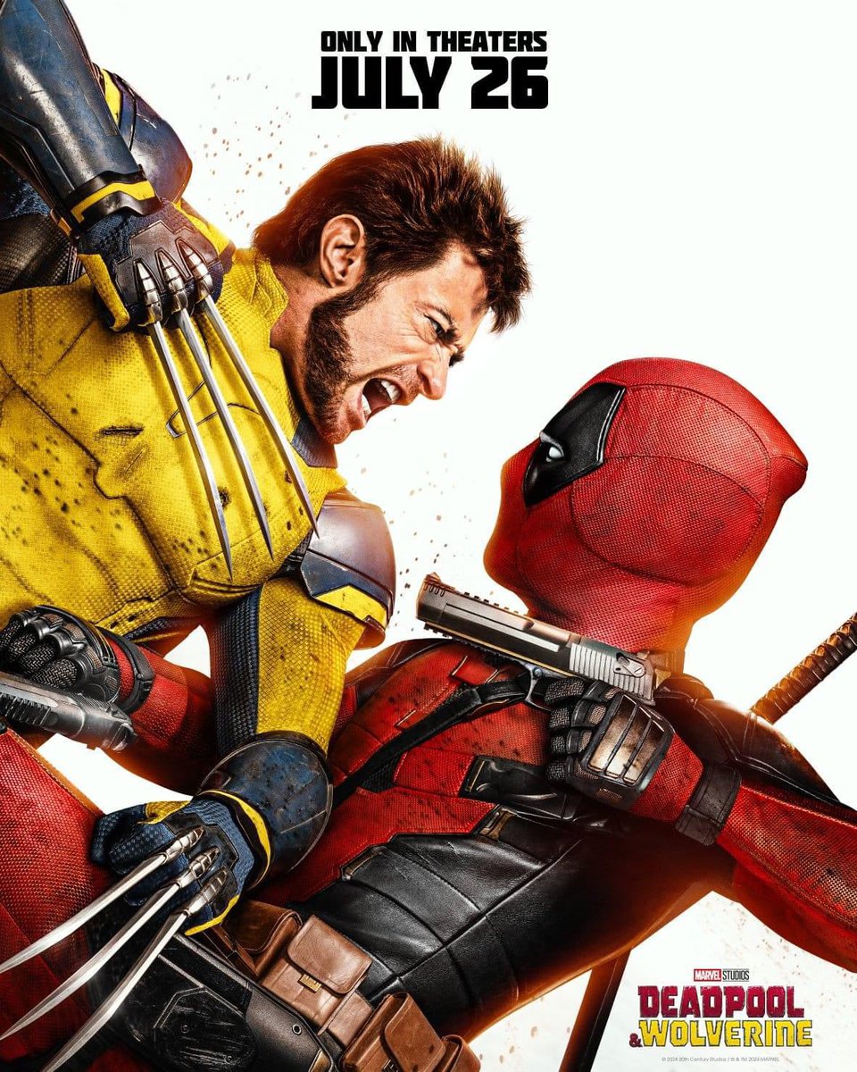 Here is the official theatrical poster for #DeadpoolAndWolverine