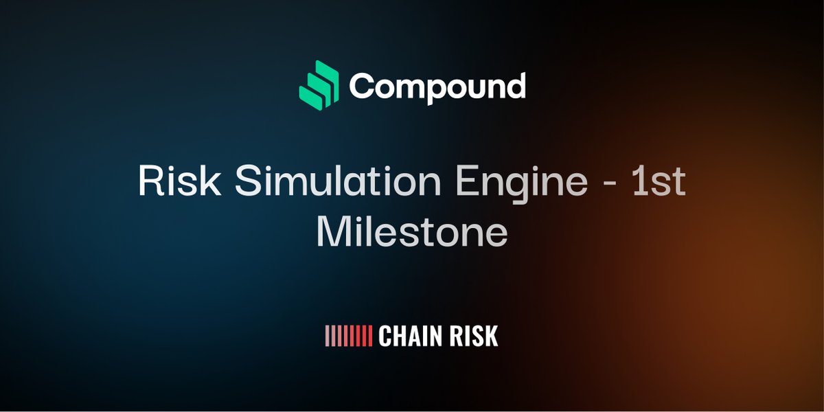 1/ [ Chainrisk ] - <a href="/compoundfinance/">Compound Labs</a> 1st Milestone Completion Update!

In this update, we simulate ‘Black Thursday’ on Compound V3 which will be used to showcase the power of the Chainrisk Risk Simulation Engine.

Official Update on Compound Forum - 

comp.xyz/t/chainrisk-ec…