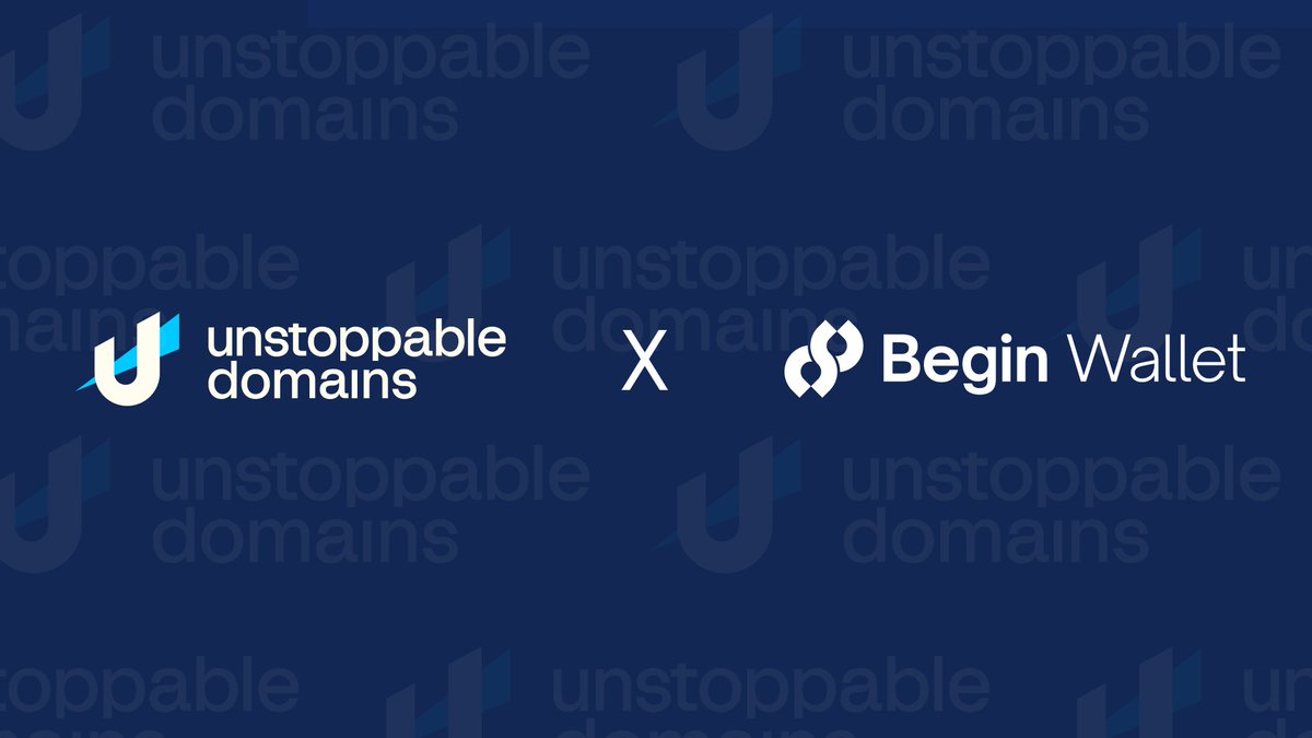 We are excited to announce our partnership with @BeginWallet, the fun and secure way to explore the @Cardano ecosystem! ✨ @BeginWallet now supports Unstoppable Web3 domain resolution, meaning users can securely send and receive assets using all of their domains. No more