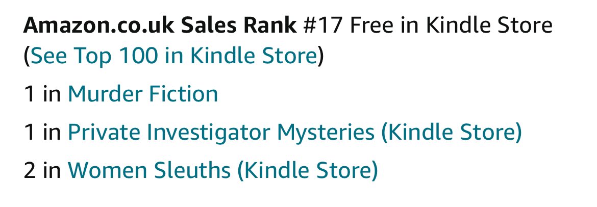 Nice to see The Cherrywood Murders rocketing up the charts while it’s on offer!