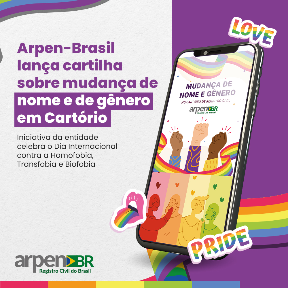 arpensp's tweet photo. 📷 A Arpen-Brasil elaborou uma cartilha destinada à população LGBTQIA+ sobre os procedimentos de mudança de nome e de gênero em cartório de Registro Civil das Pessoas Naturais.

📷 Acesse o material completo em https://t.co/iv1PxFX8gf https://t.co/gkAn8RYRVD