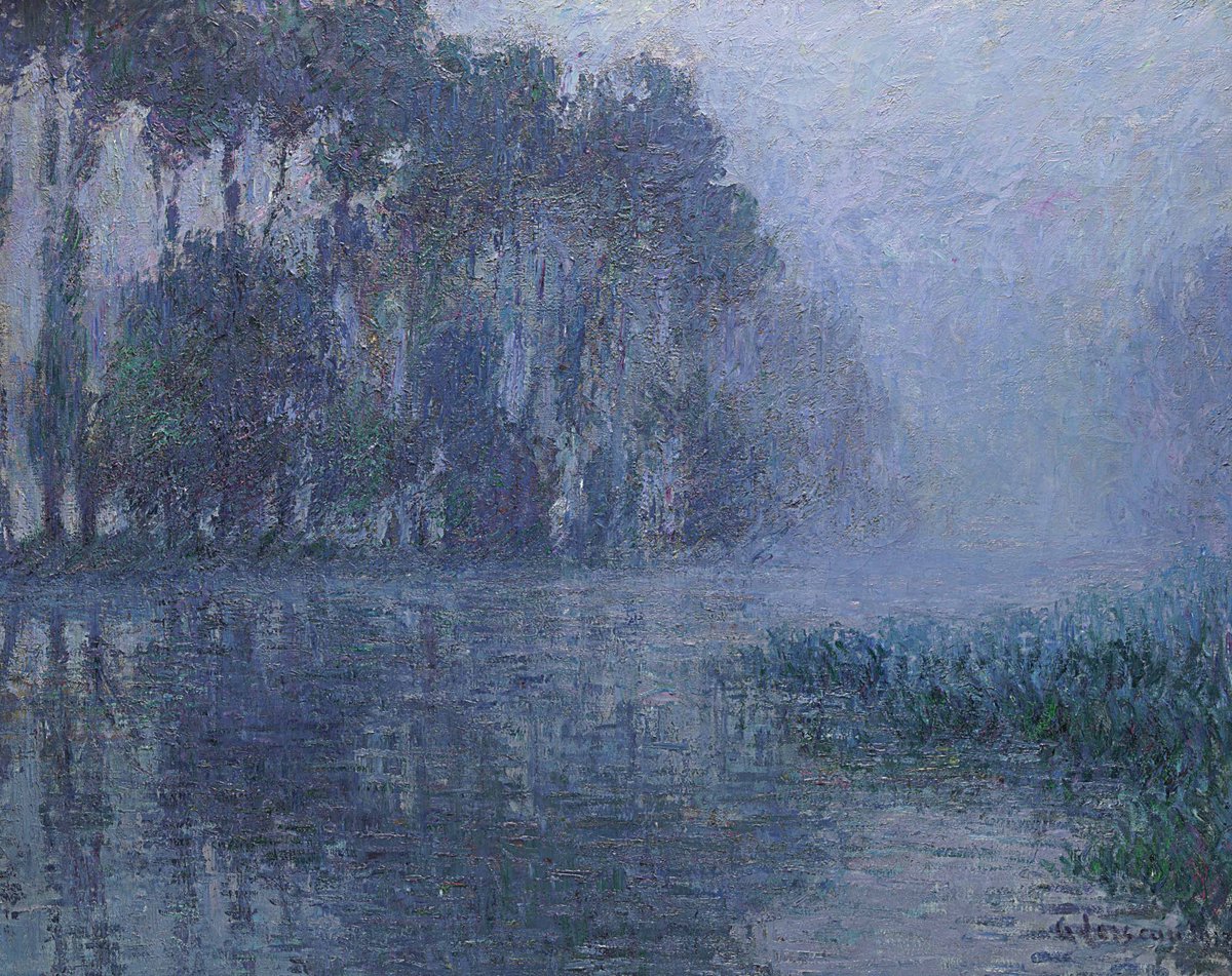 Gustave Loiseau
Brume sur l'Eure, environs de Saint-Cyr-du-Vaudreuil
signed and dated 'G Loiseau 1913' (lower right)
oil on canvas
28 ¾ x 36 3/8 in. (73.2 x 92.3 cm.)
Painted in 1913